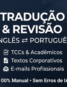 Eu vou traduzir e revisar seu TCC e outros