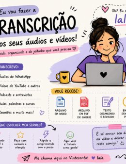 Eu vou transcrever áudios e vídeos para texto