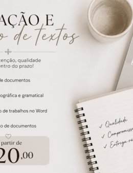 Eu vou digitar, revisar, ou formatar textos.