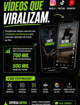Eu vou editar Reels, TikTok e Shorts
