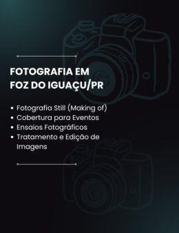 Eu vou fotografar seu evento, ensaio ou making of!