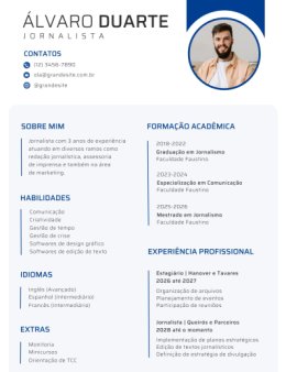 Eu vou fazer seu currículo