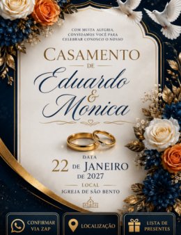 Eu vou Criar seu Convite de Casamento