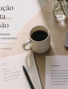 Eu vou traduzir, revisar e criar textos claro