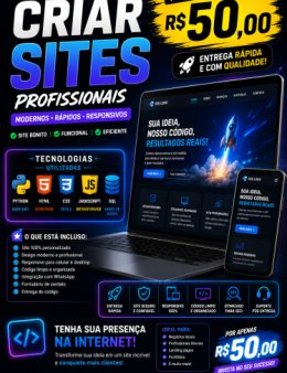 Eu vou criar um site profissional para você