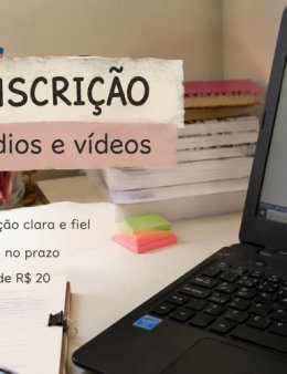 Eu vou transcrever seus vídeos e áudio