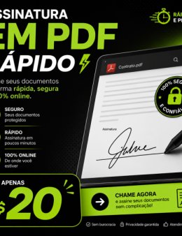 Eu vou colocar sua assinatura em documentos
