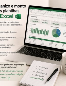 Eu vou montar e organizar Planilhas Excel