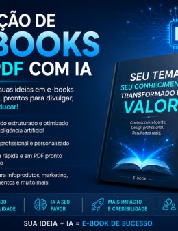 Eu vou criar E-books profissionais com IA
