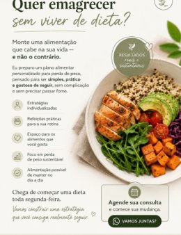 Eu vou montar uma dieta para você perder peso