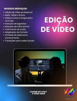 Editor de vídeos com anos de experiência e com portifólio
