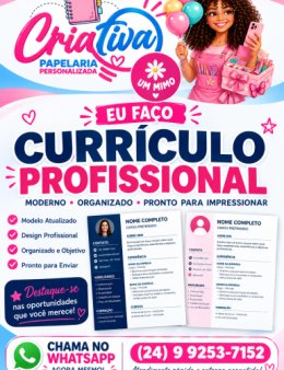 Eu vou fazer seu Cirrículo Profissional