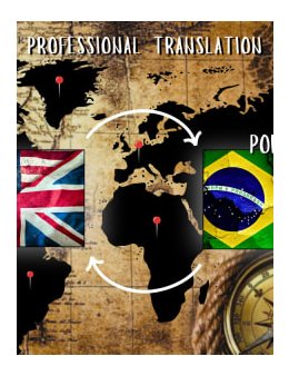 Eu vou traduzir textos de inglês para portugu
