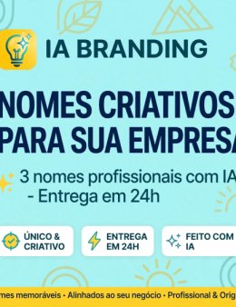 Eu crio 3 nomes criativos e profissionu vou