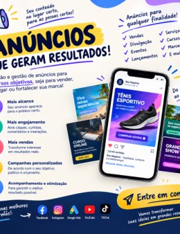 Eu vou criar anúncios para divulgação