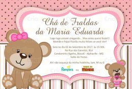 Eu vou criar um convite para o seu chá de fraldas