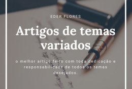 Eu vou escrever artigos de temas variados
